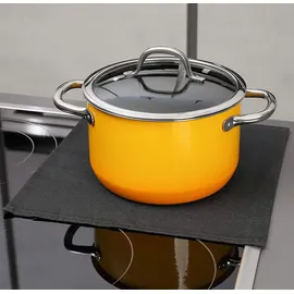 Technaxx Feuerfeste Unterlage 60 x 70 cm Holz, Metall schwarz