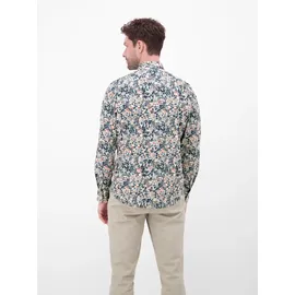 Lerros Langarmhemd mit floralem Alloverprint Weiß L