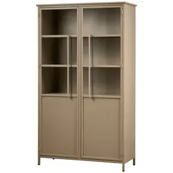 Vitrine Exhibit aus Metall, Kaki