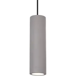 PACO HOME Pendelleuchte "TOBI", blau (betongrau), Ø 7cm, Lampen, LED, GU10, Lampe Für Wohnzimmer Esszimmer Küche, Höhenverstellbar
