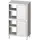 Stalgast Durchreiche-Hochschrank mit Schiebetüren, 800x600x1800 mm, mit zwei Schrankräumen, verschweißt