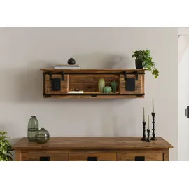 MASSIVMOEBEL24.DE Wandregal 130 x 25 x 35 cm Beige