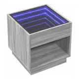 vidaXL Nachttisch mit Infinity-LED Grau Sonoma 50x50x50 cm