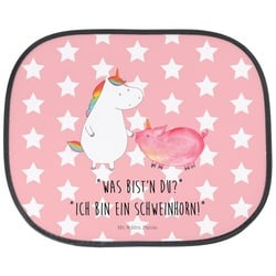 Sonnenschutz Einhorn + Schweinhorn – Rot Pastell – Geschenk, Unicorn, Einhörner, S, Mr. & Mrs. Panda, Seidenmatt rot