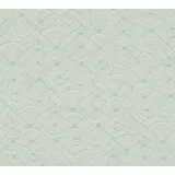 A.S. Création Artdeco Tapete Grün Weiß Nara 387423 Mustertapete Vliestapete 10,05 m x 0,53 m Made in Germany