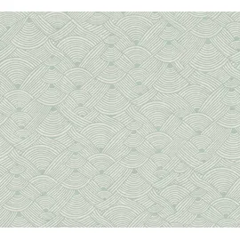 A.S. Création Artdeco Tapete Grün Weiß Nara 387423 Mustertapete Vliestapete 10,05 m x 0,53 m Made in Germany