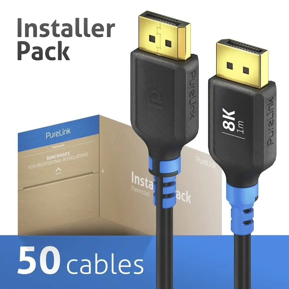 PureLink FlexInstall FI-DP100-010-PCK - DisplayPort 1.4 Kabel - 1,0 m - 8K 60Hz ...