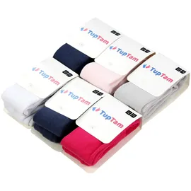 TupTam Strumpfhose Mädchen Bunt Gemustert 6er Pack – Warme Strickstrumpfhosen für Herbst und Winter, Farbe: Farbenmix 11, Größe: 80-86 - 80-86