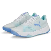 Puma Accelerate Turbo Nitro II Hallenschuhe Damen Weiß/Blau 39