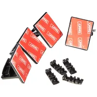 K-HOME 86380560 Klebeträger für Plissee, Schwarz, 4 Stück