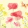 Duni Zelltuch Serviette, 24x24 3lg 1/4 Poppy Field