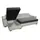 Fun Möbel Ecksofa Sofa COLLIN mit Schlaffunktion Schwarz / Braun Ottomane Links - Schwarz