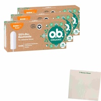 OB Tampon Organic Bio Super 3er Pack (3x16 St. Packung) + usy Block