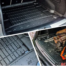 Omac Fußmatten & Kofferraumwanne Set für VW Tiguan 2016-2024 Gummi Schwarz 5x