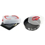 Dr. Oetker Bake & Go Rechteck-Backform mit Haube 38 x 25 cm