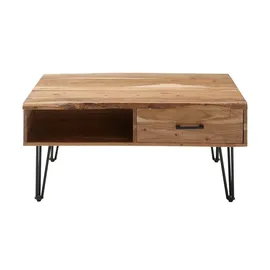 Sofa.de Couchtisch Mustique Akazie massiv natur beige 110 x 50 x 72 cm