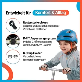KED POP 2.0 52-56 cm Kinder petrol/orange 2021