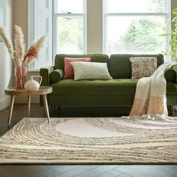 Kadima Design Handgetufteter Wollteppich - Natürliche Töne - `Humber`. Farbe: Natur-Orange, 80x150 cm