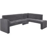 exxpo - sofa fashion Essbank EXXPO - SOFA FASHION "Barista, bequem und elegant, hohe Bodenfreiheit", grau (anthrazit), B:245cm H:83cm T:159cm, Luxus-Microfaser (100% Polyester), Sitzbänke, Essbank, Eckbank Barista bequem und elegant, hochwertige Detailverarbeitung