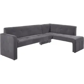 exxpo - sofa fashion Essbank EXXPO - SOFA FASHION "Barista, bequem und elegant, hohe Bodenfreiheit", grau (anthrazit), B:245cm H:83cm T:159cm, Luxus-Microfaser (100% Polyester), Sitzbänke, Essbank, Eckbank Barista bequem und elegant, hochwertige Detailverarbeitung