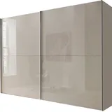 Wiemann "Orion, Kleiderschrank, Schrank, Wäscheschrank, mit Schiebetüren", grau (kieselgrau, front glas kieselgrau), B:300cm H:217cm T:67cm, Schränke, Schwebetürenschrank, hochwertige Glasfront, variable Inneneinteilung, stilvolle Optik