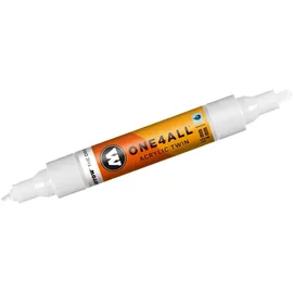 Molotow One4All Acrylic Twin Marker (Strichstärke 1,5 und 4 mm, hochdeckend und permanent) 3 Stück Farbe 160 signal weiß
