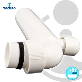 tecuro Abgangsbogen Ø 50 mm mit Rohrbelüfter Kunststoff Weiß