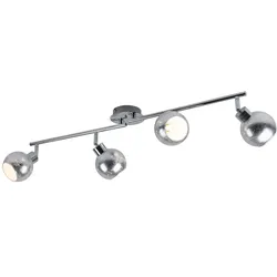 Spotleiste, Chrom silber mit beweglichen Strahlern, L 83 cm