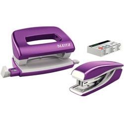 Leitz Locher-Tacker-Büroset »NeXXt WOW Mini 5561« violett