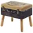 Kobolo Kofferhocker Leinen 50 x 45 x 36 cm Braun
