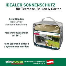 WINDHAGER Sonnensegel Capri 4 x 4 m,