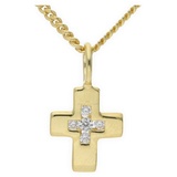 JuwelmaLux Kreuzanhänger JuwelmaLux Anhänger 585 Gold Kreuz mit Zirkonia JL20-02-0034 (1-tlg)