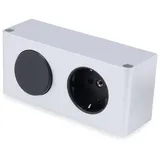 Kalb 10W LED-Netzteil 12V DC zum Einbau in Möbel mit 230V Steckdose und Schalter, Kombibox, Powerbox, LED-Trafo, Silbergrau