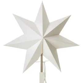 Star Trading Weihnachtsstern Karo 52 cm Weiß