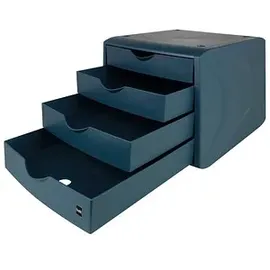 Helit Schubladenbox the green chameleon 26,5 x 21,5 x 30,6 cm 4-tlg. blau