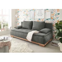 ed exciting design Mila Schlafsofa 208x105x93cm Dunkelgrau im Landhaus Stil