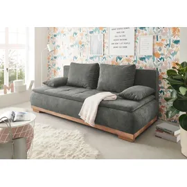 ed exciting design Mila Schlafsofa 208x105x93cm Dunkelgrau im Landhaus Stil