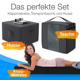 eloneo Klappmatratze 90 x 200 x 15 cm weich Polyester
