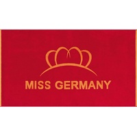 Miss Germany Strandtuch »Miss Germany«, (1 St.), Velours, mit großem Logo-Motiv, rot