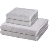 VOSSEN Vegan Life Handtuch-Set (4-teilig) Handtücher 4 ct Silber