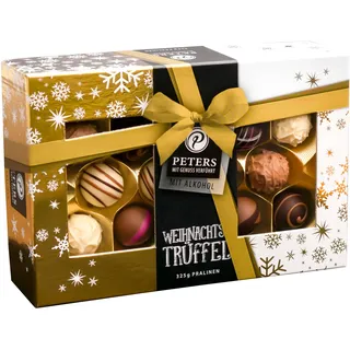 Peters Mit Genuss verführt | Weihnachtstrüffel | Mit Alkohol | Gemischte Trüffel | Köstliche Pralinés | Weihnachten | Geschenkidee | Geschenk | Made in Germany | 325g