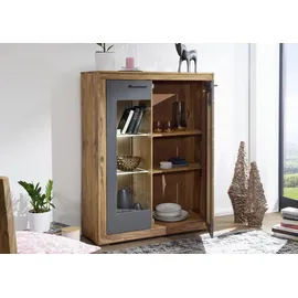 Massivmoebel24 Highboard Sheesham 103x40x135 gebeizt Turin 03