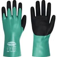 StrongHand Chemiehandschuhe CLARINGTON Gr.10 grün/schwarz EN 407/EN 388/EN 374