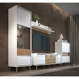 OTTO home Vitrine Vida 195 x 64 x 40 cm Weiß