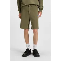 Hugo Sweatshorts mit Logo-Patch Modell 'Nasensio', Oliv, XL