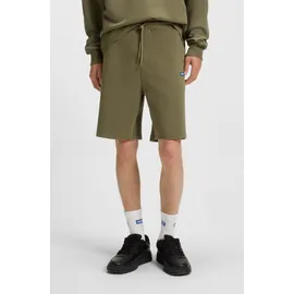 Hugo Sweatshorts mit Logo-Patch Modell 'Nasensio', Oliv, XL