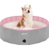 Famanu Hundepool Faltbar mit Abflussöffnung - Rosa - 100 cm - Rosa