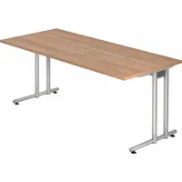 Bümö Schreibtisch Nussbaum, Nachbildung,Nussbaum, Rechteckig, 180x72x80 cm, FSC Mix,