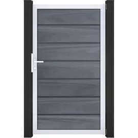 GROJA Gartentor 100 x 180 cm Schwarz/Silber