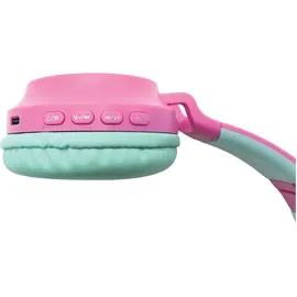 Lexibook Lexibook, Barbie, 2-in-1 kabellose, Kopfhörer mit Katzenohren, Lichteffekte, Stereosound, Bluetooth & Kabel, faltbar, verstellbar, LED-Leuchten, Pink, HPBTKTBB